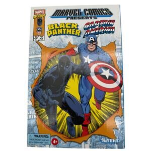 Marvel Legends Retro 3.75 Black Panther Captain America 2-Pack Action Figures